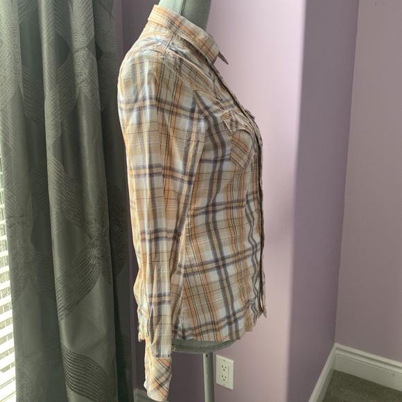 True Religion Western Plaid Snap Button Down Shirt - Picture 5 of 9